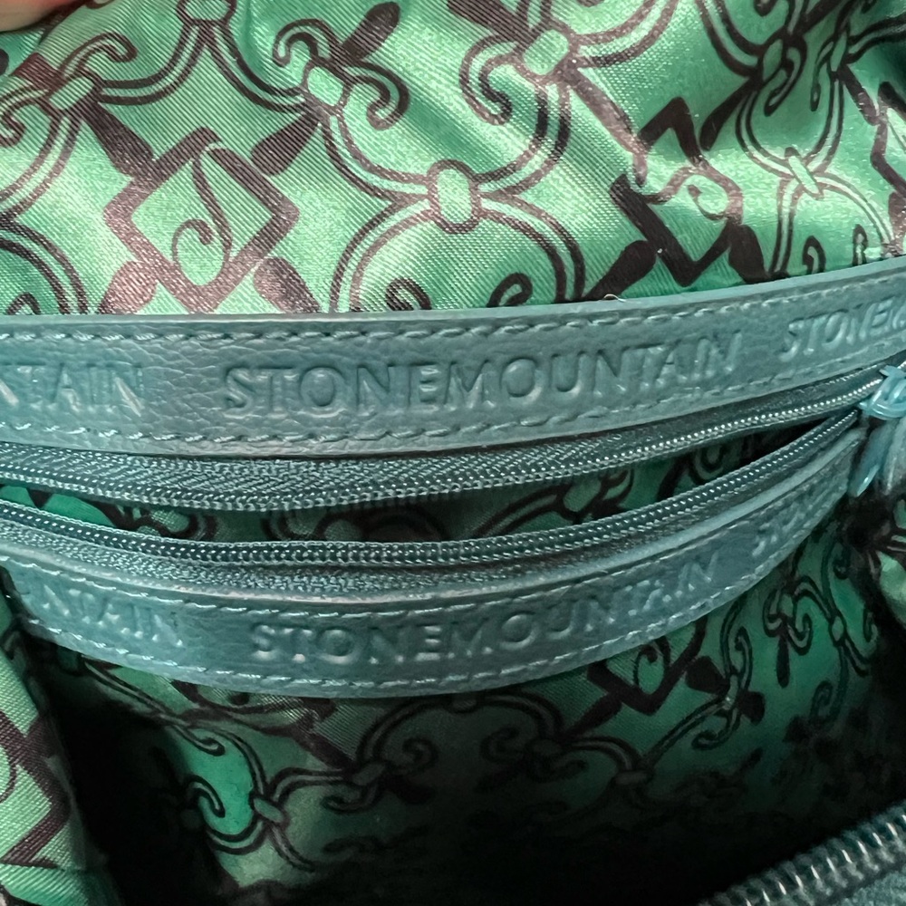 Stone Mountain Teal Genuine Leather Hobo Bag - Picture 4 of 8